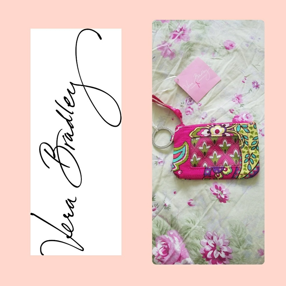 NWT Pink Swirls Zip ID case